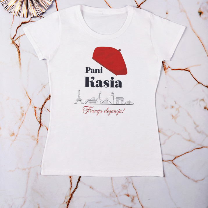 Francja elegancja - Koszulka damska z nadrukiem